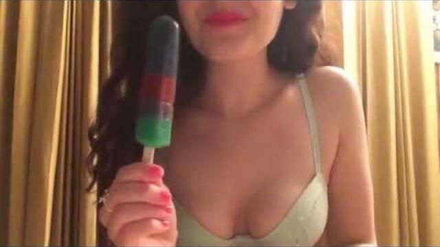 Sexy Lips eating a popsicle - ASMR