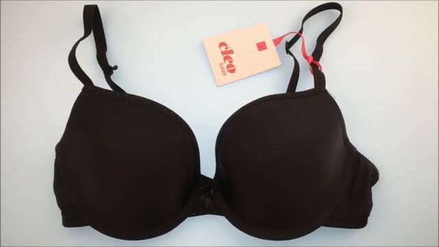 Cleo Koko 9176 Moulded Plunge Bra Black