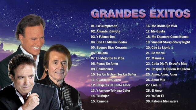 JULIO IGLESIAS, RAPHAEL, DYANGO ÉXITOS SUS MEJORES CANCIONES ROMANTICAS (30 GRANDES EXITOS)