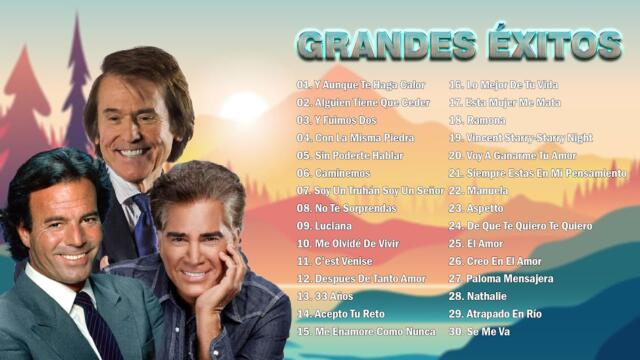2 HORA DE MÚSICA ROMÁNTICA MÁS HERMOSAS DE JULIO IGLESIAS, JOSÉ LUIS RODRÍGUEZ, RAPHAEL