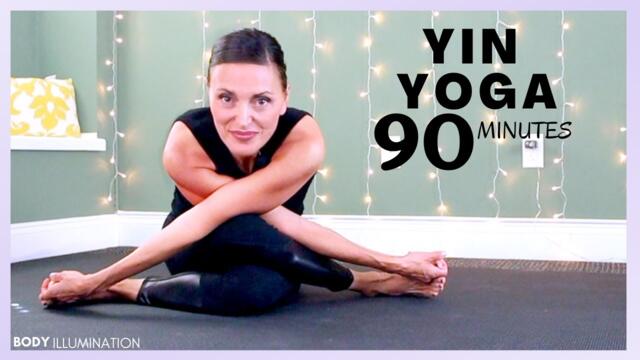 Yin Yoga 90 Minutes full body flexibility yoga with sound healing gong music DAY 4 with Rebekah