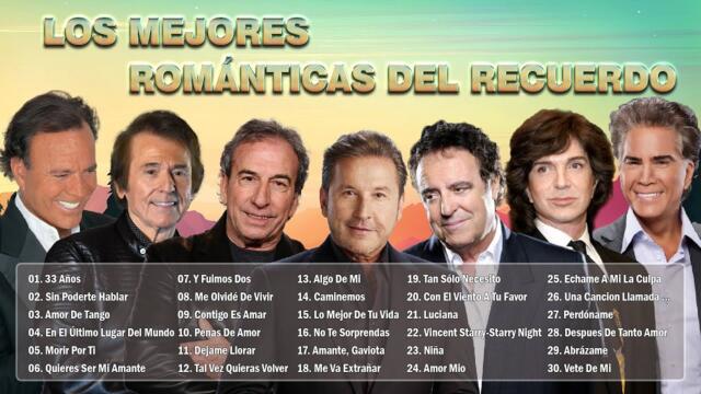 JULIO IGLESIAS, CAMILO SESTO, DYANGO, RICARDO MONTANER, EL PUMA, PERALES, RAPHAEL ÉXITOS ROMÁNTICOS