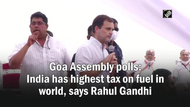 Goa Assembly polls: India has highest tax on fuel in world, says Rahul Gandhi