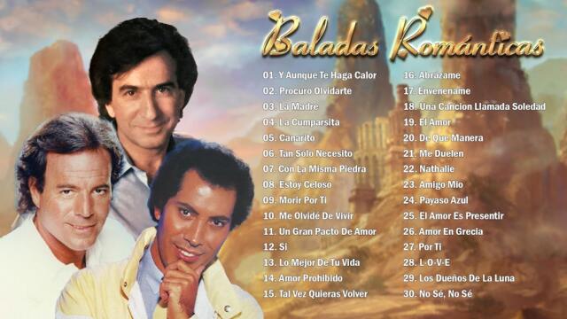 JULIO IGLESIAS, JOSÉ VELEZ, JOSÉ LUIS PERALES MIX 30 SUPER ÉXITOS ROMÁNTICOS DEL RECUERDO