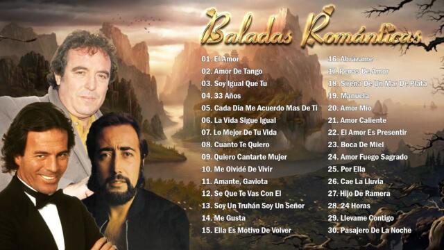 JULIO IGLESIAS, DYANGO, MANOLO OTERO MIX 30 SUPER ÉXITOS ROMÁNTICOS DEL RECUERDO