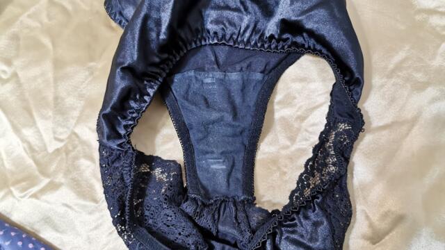 My panty collection Pretty white nylon silky satin panties Shiny and glossy underwear panties#3