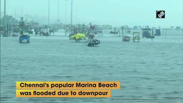 Chennai: Marina Beach flooded due to downpour