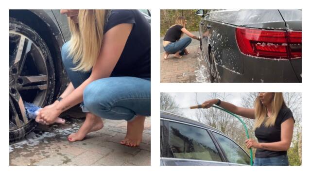 Washing My Car - Hand Washing My Audi - ASMR Soapy Sponge and Water Sounds
