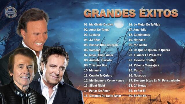 JULIO IGLESIAS, DYANGO, RAPHAEL ÉXITOS SUS MEJORES CANCIONES ROMANTICAS - 30 GRANDES ÉXITOS