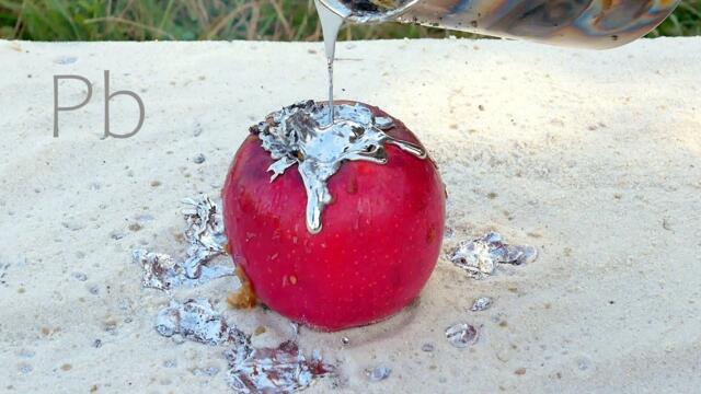 Experiment: Molten Lead vs Apple & Orange