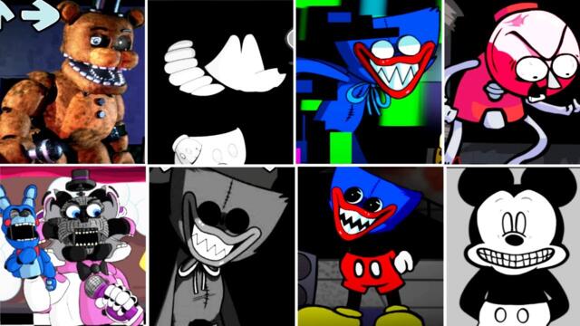 Best FNF VS. Huggy Wuggy VS Mickey Mouse, FNAF, Suicide Mouse, Baldi, Benson FULL MOD [HARD]