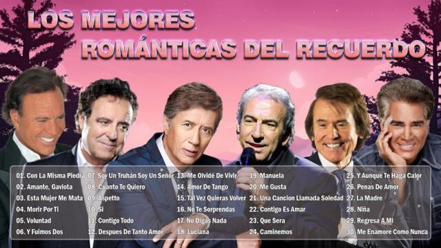 JULIO IGLESIAS, PERALES, EL PUMA, DYANGO, RAPHAEL, NAPOLEÓN SUS MEJORES EXITOS ROMANTICAS