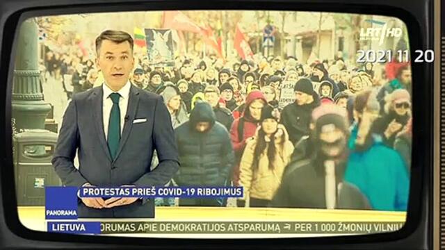 Vilniuje protestuota prieš mokslo pažangą • 2021 11 20