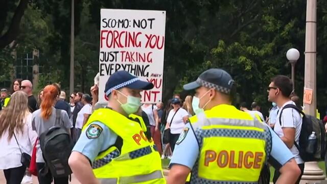 Anti-vaccination protests in the cities voicing dismay over the government’s pandemic policies