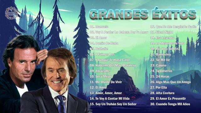 2 HORA DE MÚSICA ROMÁNTICA VIEJITAS PERO BONITAS JULIO IGLESIAS Y RAPHAEL