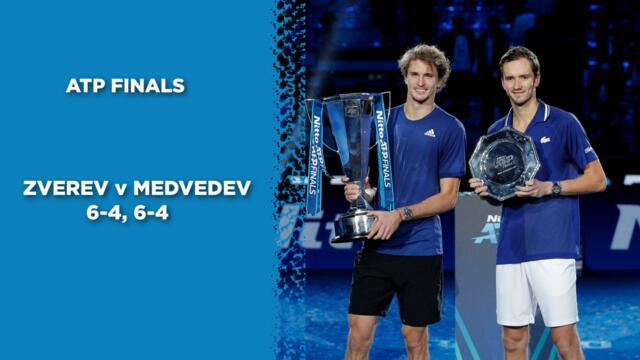 Zverev conquers Medvedev to claim second ATP Finals crown