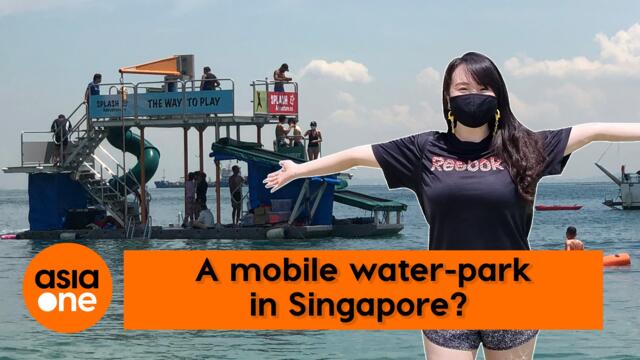 No FOMO: Slip and slide on Lazarus Beach’s mobile water-park
