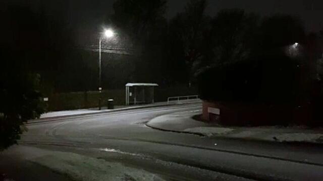Sheffield has received its first snowfall of the season, with more flurries predicted at least until late morning.