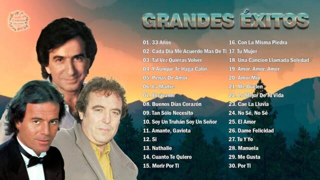 JULIO IGLESIAS, JOSÉ LUIS PERALES, DYANGO MIX 30 SUPER ÉXITOS ROMÁNTICOS DEL RECUERDO