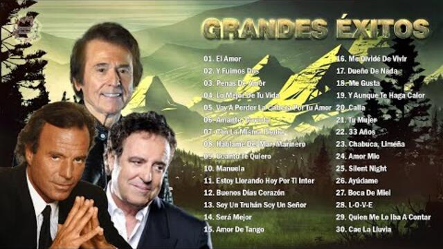 2 HORA DE MÚSICA ROMÁNTICA MÁS HERMOSAS DE JULIO IGLESIAS, DYANGO, RAPHAEL