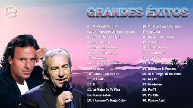 2 HORA DE MÚSICA ROMÁNTICA VIEJITAS PERO BONITAS JULIO IGLESIAS Y JOSÉ LUIS PERALES