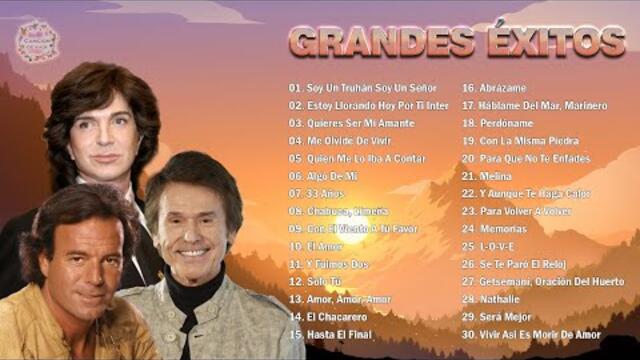 JULIO IGLESIAS, CAMILO SESTO, RAPHAEL MIX 30 SUPER ÉXITOS ROMÁNTICOS DEL RECUERDO