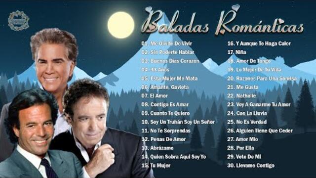 2 HORA DE MÚSICA ROMÁNTICA MÁS HERMOSAS DE JULIO IGLESIAS, DYANGO, JOSÉ LUIS RODRÍGUEZ