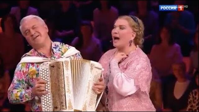 ОЗОРНЫЕ ЧАСТУШКИ  ПОЮТ ВСЕ участники программы под БАЯН Валерия СЁМИНА