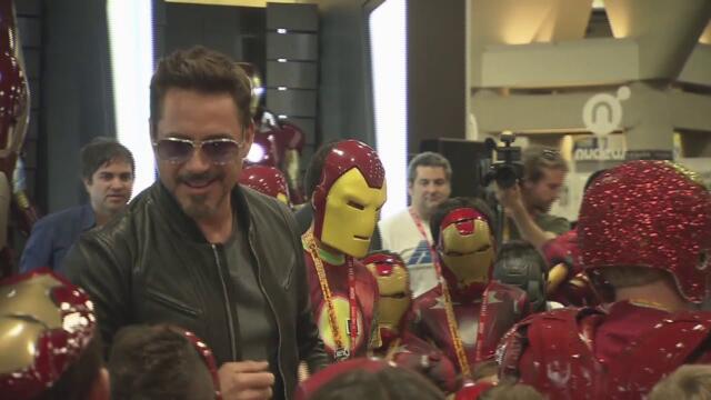 Robert Downey Jr. Crashes a Kid's Iron Man Costume Contest at Comic-Con 2012 | ScreenSlam