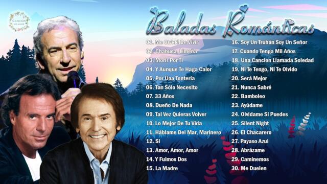 2 HORA DE MÚSICA ROMÁNTICA MÁS HERMOSAS DE JULIO IGLESIAS, CAMILO SESTO