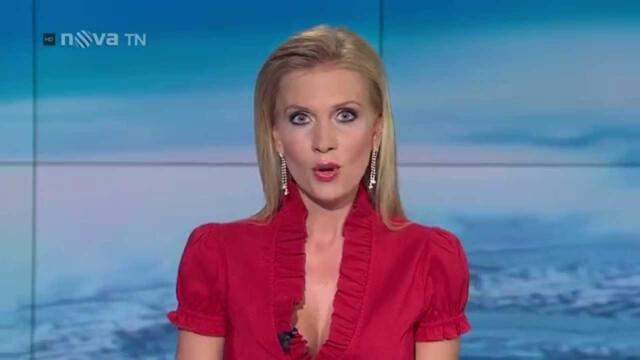 Michaela Ochotska 23.05.2013 - HD - Sexy Red Blouse & Deep Cleavage