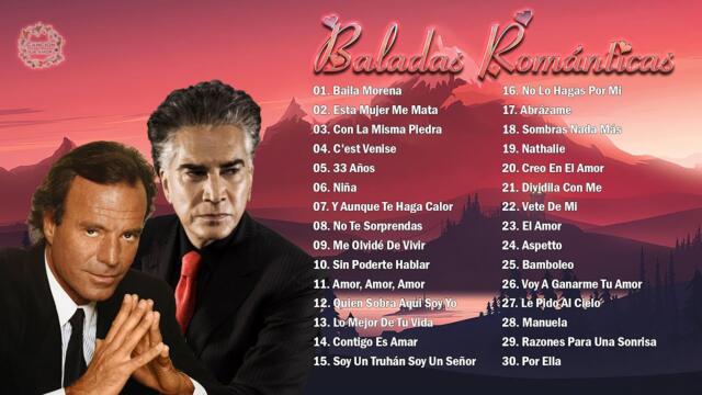 2 HORA DE MÚSICA ROMÁNTICA MÁS HERMOSAS DE JULIO IGLESIAS Y JOSÉ LUIS RODRÍGUEZ