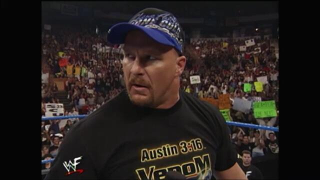 Steve Austin demands a re-match against Triple H