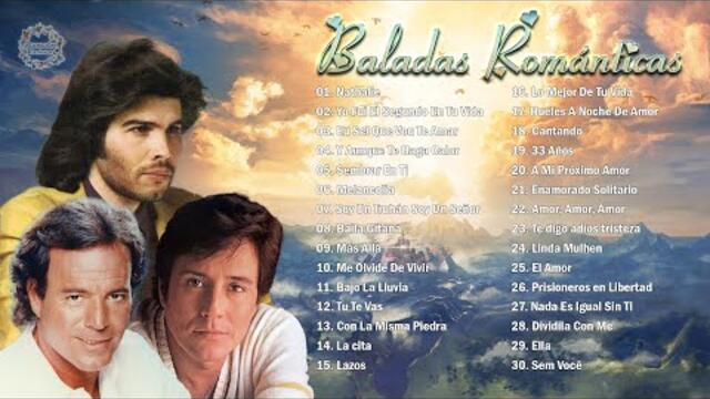 JULIO IGLESIAS, MANOLO OTERO, MIGUEL GALLARDO MIX 30 SUPER ÉXITOS ROMÁNTICOS DEL RECUERDO