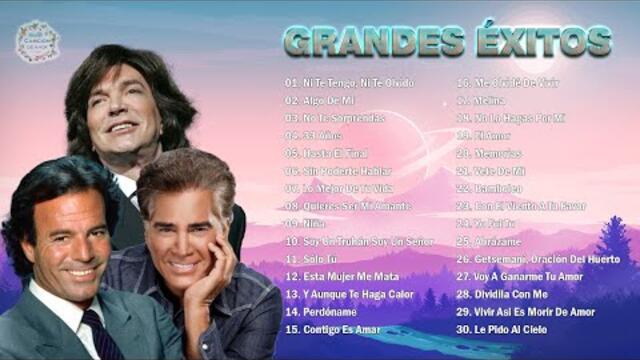 2 HORA DE MÚSICA ROMÁNTICA DE JULIO IGLESIAS, , JOSÉ LUIS RODRÍGUEZ, CAMILO SESTO