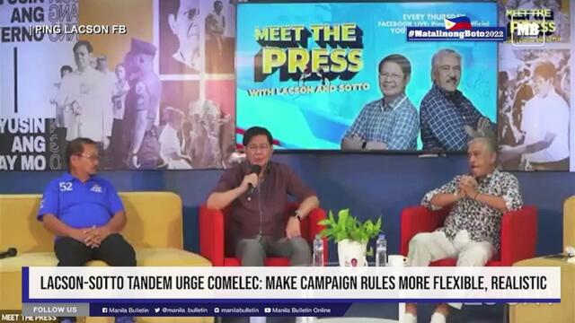 Lacson-Sotto tandem urge Comelec: Make campaign rules more flexible, realistic