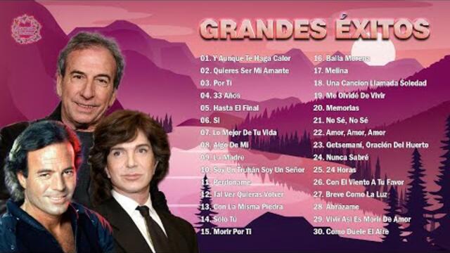 BALADAS ROMÁNTICAS EN ESPAÑOL - JULIO IGLESIAS, CAMILO SESTO, JOSÉ LUIS PERALES