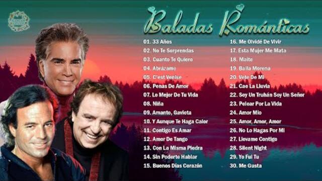 2 HORA DE MÚSICA ROMÁNTICA DE JULIO IGLESIAS, DYANGO, JOSÉ LUIS RODRÍGUEZ