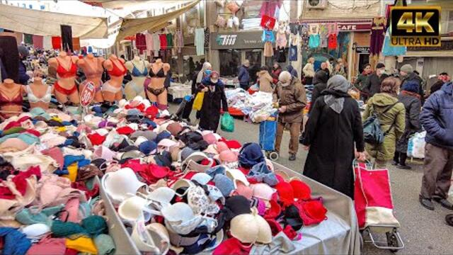 Istanbul Market Tour [4k60fps]- Friday Bazaar in Üsküdar