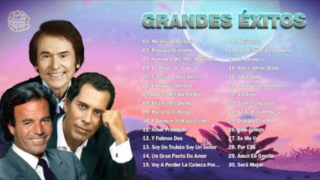 2 HORA DE MÚSICA ROMÁNTICA MÁS HERMOSAS DE JULIO IGLESIAS, JOSÉ VELEZ, RAPHAEL