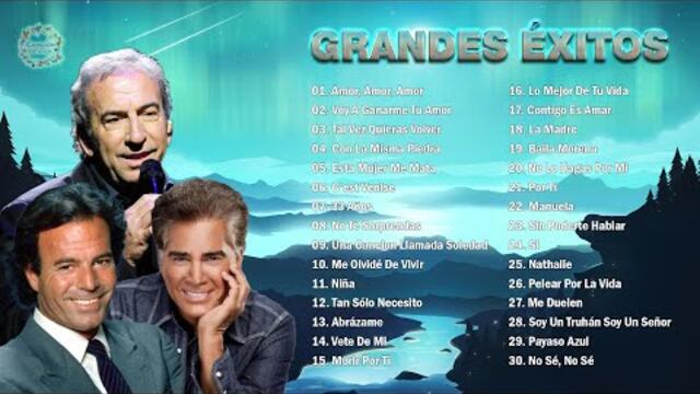 2 HORA DE MÚSICA ROMÁNTICA MÁS HERMOSAS DE JULIO IGLESIAS, JOSÉ LUIS RODRÍGUEZ, JOSÉ LUIS PERALES