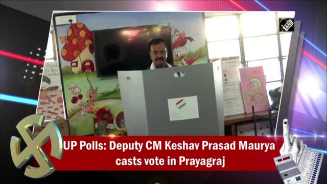 UP polls: Deputy CM Keshav Prasad Maurya casts vote in Prayagraj