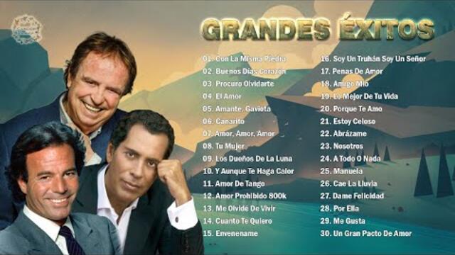 BALADAS ROMÁNTICAS EN ESPAÑOL - JULIO IGLESIAS, JOSÉ VELEZ, DYANGO ÉXITOS ROMÁNTICOS