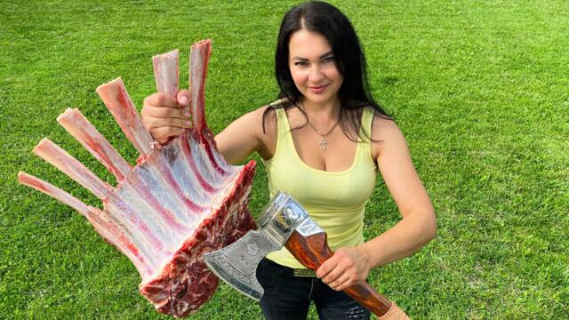 Ни один Мужчина от этого НЕ ОТКАЖЕТСЯ!🤤 СТЕЙК НА КОСТИ из Говядины на ГРИЛЕ