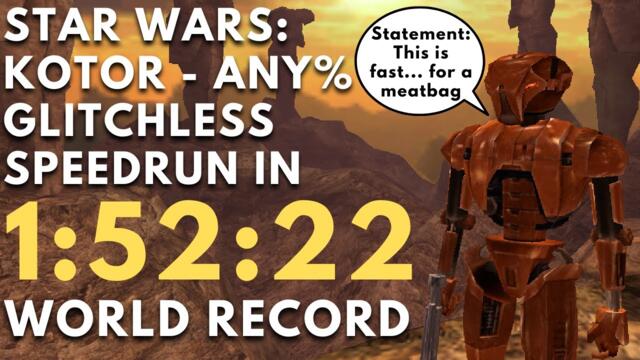 Star Wars: Knights of the Old Republic - Any% Glitchless World Record in 1:52:22