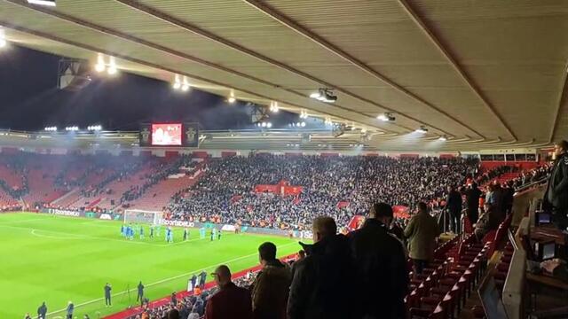 Newcastle United staff, players and fans celebrate win at Southampton