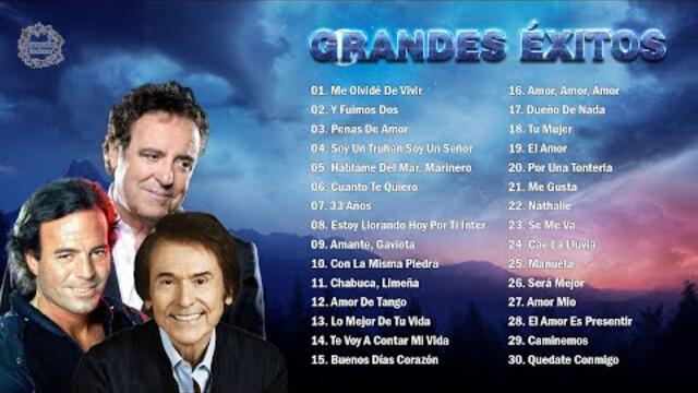 JULIO IGLESIAS, RAPHAEL, DYANGO ÉXITOS SUS MEJORES CANCIONES - BALADAS ROMÁNTICAS