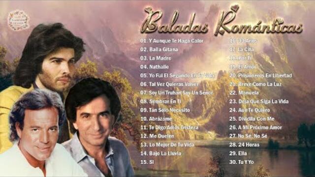 JULIO IGLESIAS, PERALES, MIGUEL GALLARDO MIX 30 SUPER ÉXITOS ROMÁNTICOS DEL RECUERDO