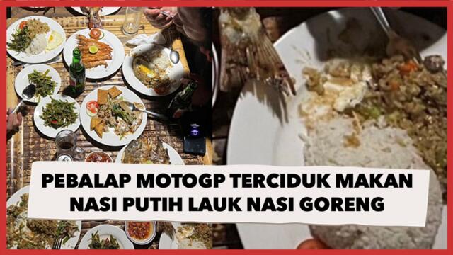 Pebalap MotoGP Alessandro Zaccone Terciduk Makan Nasi Putih Lauk Nasi Goreng