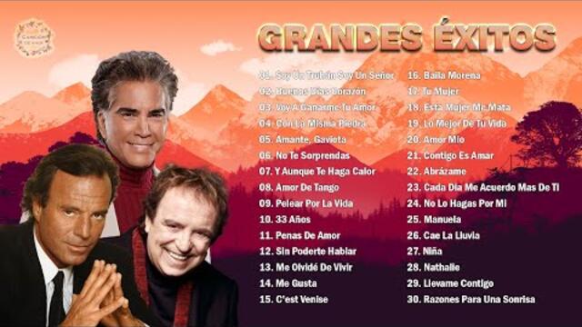 2 HORA DE MÚSICA ROMÁNTICA MÁS HERMOSAS DE JULIO IGLESIAS, JOSÉ LUIS RODRÍGUEZ, DYANGO